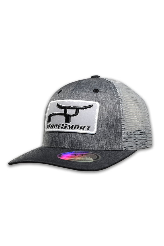 Classic Trucker Snapback With Gray and Black Logo Patch