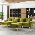 thumbnail image 1 of Rophefx 114.17" U-Shaped Sectional Sofa Couch, 4 Seat Sofa Set for Living Room, 1 of 6
