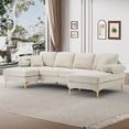 thumbnail image 1 of Rophefx Large Chenille Fabric U-Shape Sectional Sofa, 1 of 8