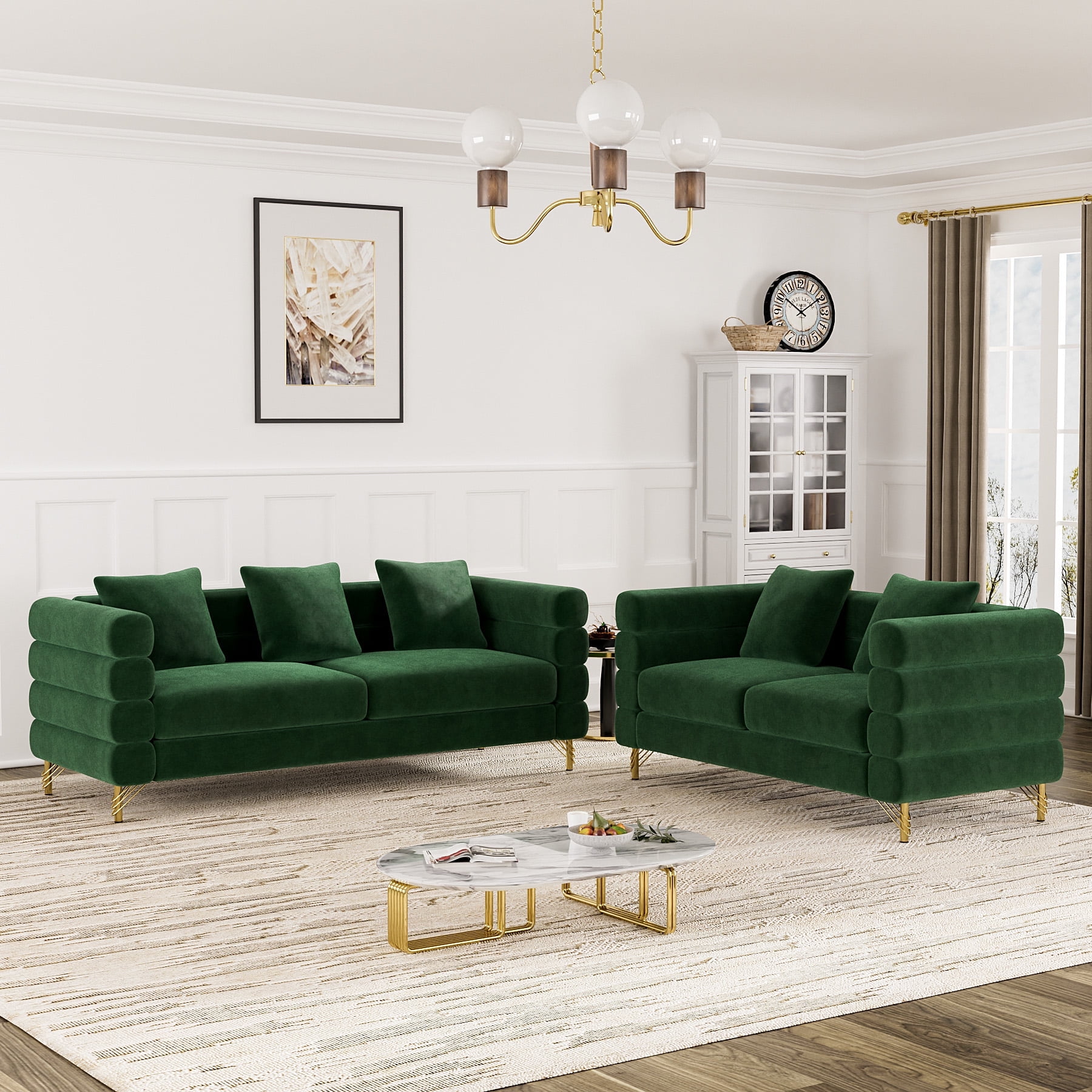 Rophefx Mid Century Sofa Couch for Bedroom, Living Room, Lounges, Office, Apartment