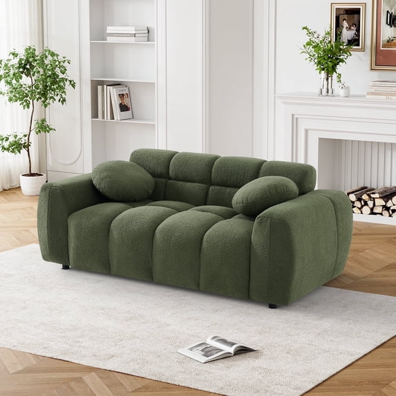 Rophefx Teddy Deep Seat Cloud Sofa Couch for Living Room, Bedroom