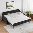 thumbnail image 1 of Rophefx Twin Size Upholstery Daybed with Pop Up Trundle Bed and USB Charging Port for Bedroom, 1 of 8
