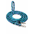 thumbnail image 1 of Roping Knotted Braided Horse Tack Western Barrel Reins Purple Turquoise 60740, 1 of 3