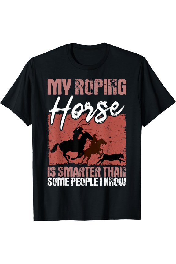 Roping Team Roper Horse Rider Equestrian Rodeo Cowboy T-Shirt Unisex S-5XL Hot Trending Shirt Birthday Gift