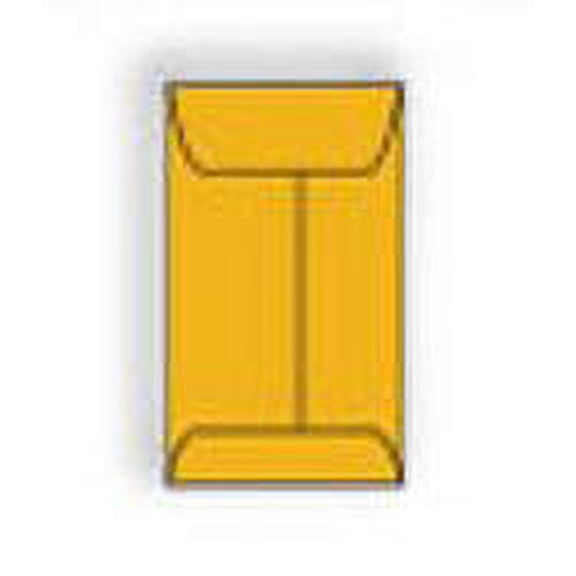 Roptex Brown Kraft Coin Envelope (No. 3B), 2-1/2" x 4-1/4", (SFI Certified), 24 lb, Vellum Finish, Center Seam, No Window, Remoistening Seal, Flap Down - Box of 500 Envelopes