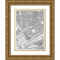 thumbnail image 1 of Roque, John 24x32 Gold Ornate Wood Framed with Double Matting Museum Art Print Titled - Roque Sectional map of London 1748, 1 of 4