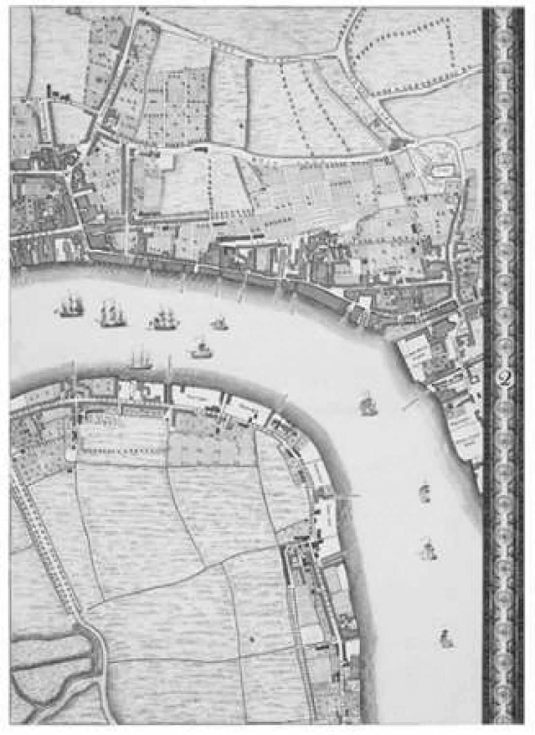 Roque Sectional map of London 1748 Canvas Art - John Roque (20 x 28)