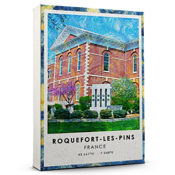 Roquefort les Pins Travel Canvas, France Travel Art Canvas, Roquefort les Pins Travel City Canvas, Travel Artwork Canvas