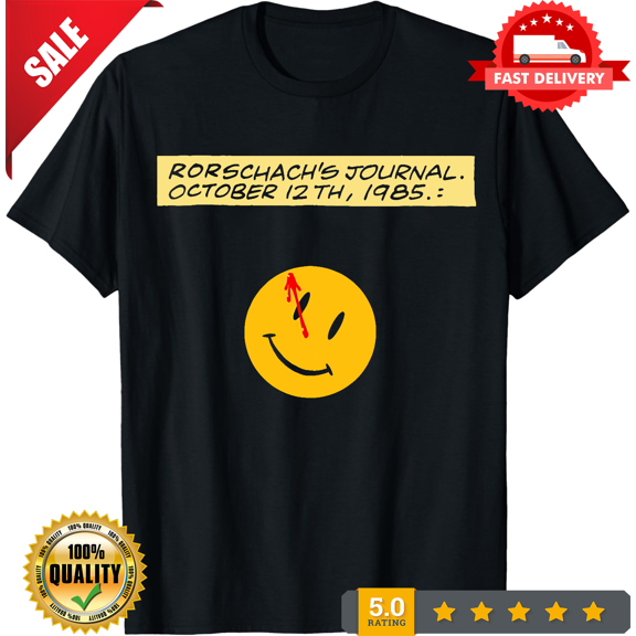 Rorchach's Journal Oct 12 1985 The Watchmen Comic Fan T Shirt, NEW INSTOCK-TH59647