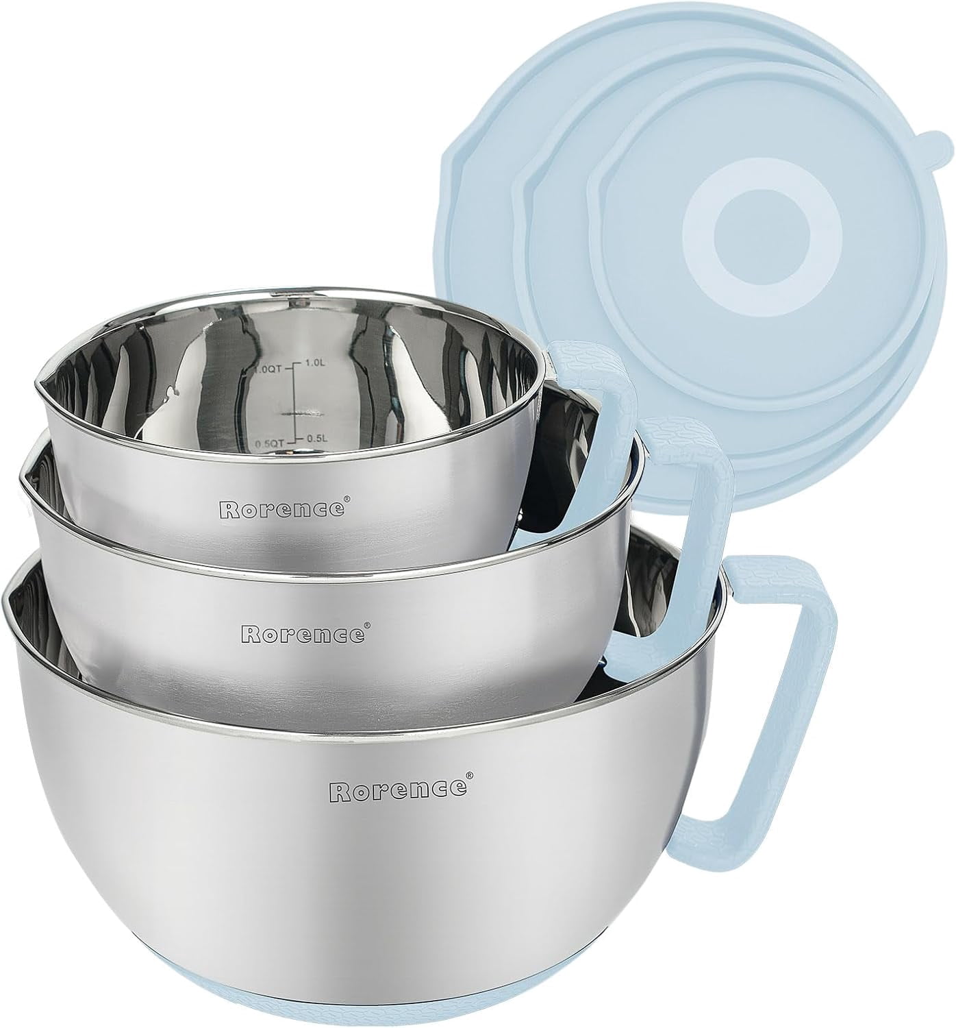 3-Piece Stainless Steel Nesting Mixing Bowl Set