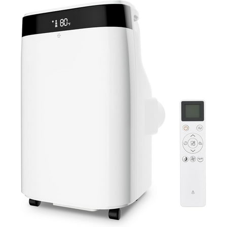 Roromall 10,000 BTU Portable Air Conditioner, 450 Sq.Ft Coverage, 3-in-1 Portable Ac Unit, Cooler, Dehumidifier & Fan, with Remote Control, 24H Timer & Window Venting Kit