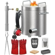 Roromall 12KG Propane Melting Furnace Kit Large Capacity Foundry Home, 1482 C/2700 F Casting Refining Smelting, for Metal Scrap Recycle, Gold Silver Copper Casting