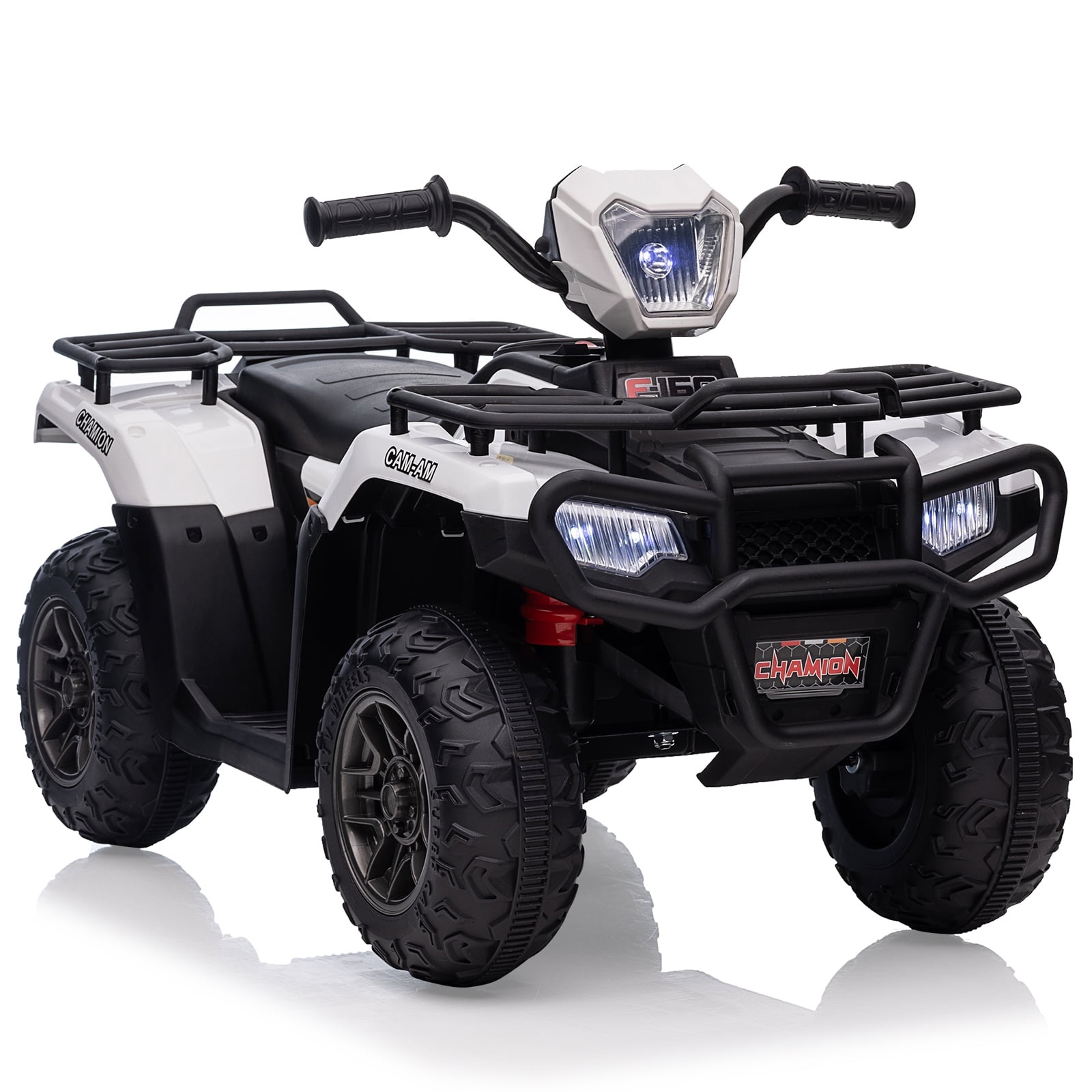 Roromall 12V Kids Ride on ATV, Battery-Operated Car with High/Low Variable Speed Ride on Electric Vehicle with LED Light, Music, USB,1.5-2.2mph Safety Speed for Child Toy