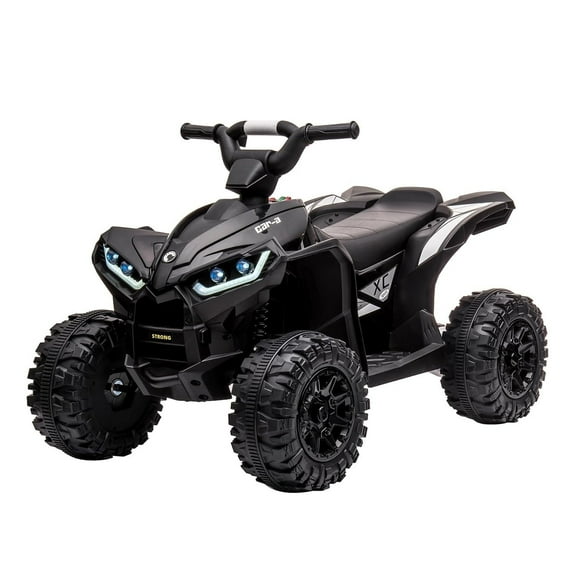 Roromall 12V Kids Ride On ATV, Battery Powered, Electric 4-Wheeler with Music, Led Lights, High and Low Modes, USB, Treaded Tires, Suitable for Boys and Girls