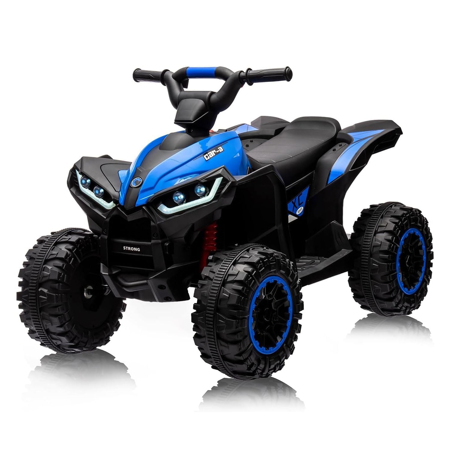 Roromall 12V Kids Ride On ATV, Battery Powered, Electric 4-Wheeler with Music, Led Lights, High and Low Modes, USB, Treaded Tires, Suitable for Boys and Girls