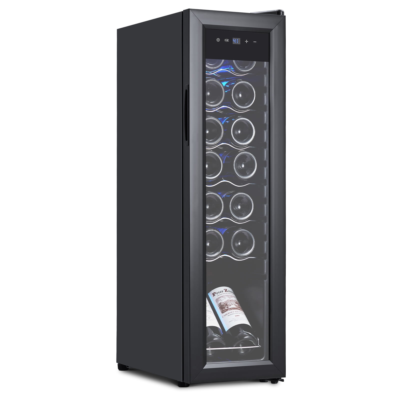Roromall 14 Bottle Compressor Wine Cooler, Freestanding Beverage Refrigerator, Wine Cellar with Adjustable Temp Control for Red, White, and Champagne, Beer, Soda
