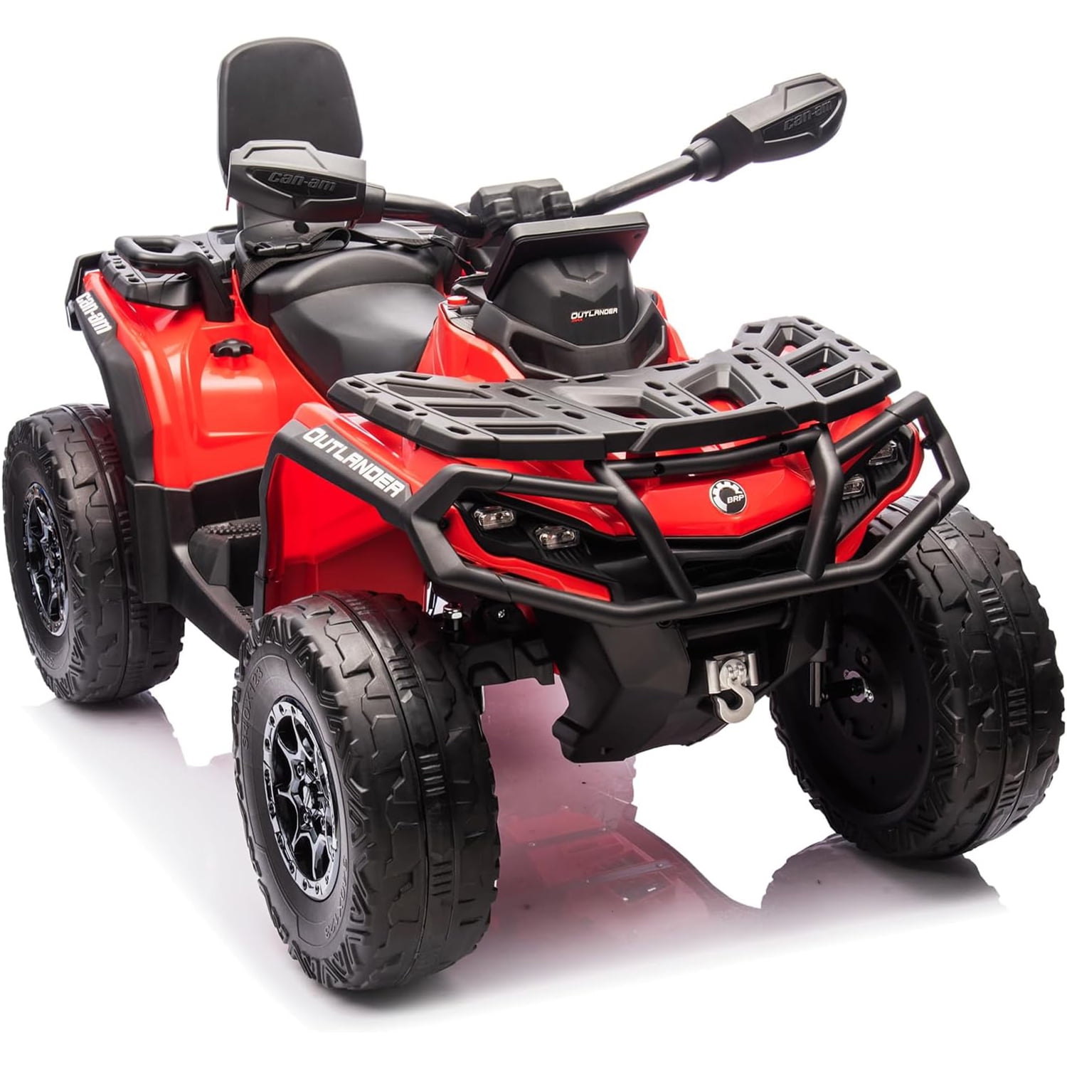 Roromall 2 Seater Ride On ATV for Kids, 24V Ride On Toy Car with Leather Seat, EVE Wheels, LED Lights, 2WD/4WD Power, Music, 4 Wheeler Electric Car Battery Powered for Boys Girls
