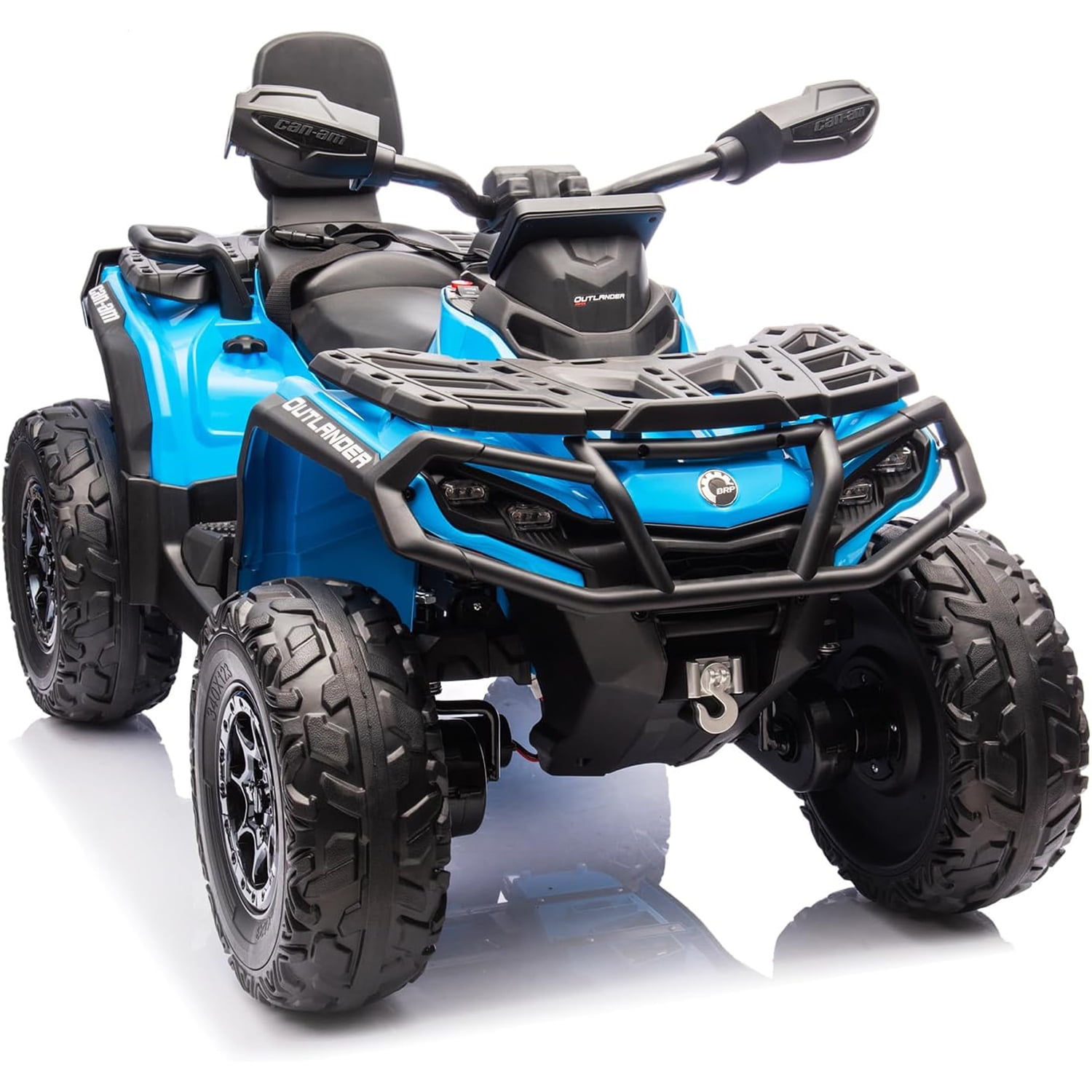 Roromall 2 Seater Ride On ATV for Kids, 24V Ride On Toy Car with Leather Seat, EVE Wheels, LED Lights, 2WD/4WD Power, Music, 4 Wheeler Electric Car Battery Powered for Boys Girls