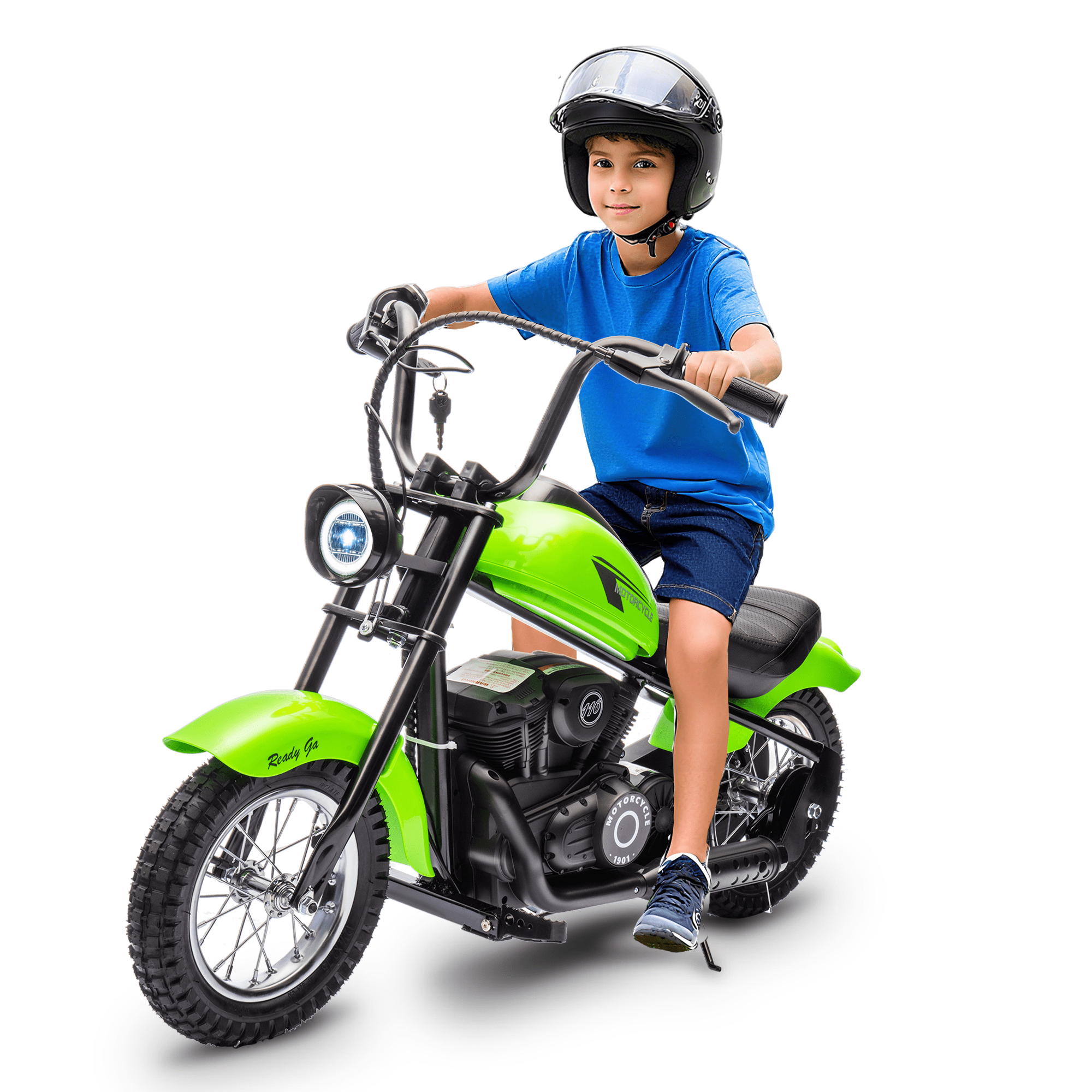 Roromall 24V Electric Dirt Bike, 250W Electric Motorcycle w/LED Light, Leather Seat- 2 Speed Max Up to 14MPH & 60 Minutes Continuous Motorbike