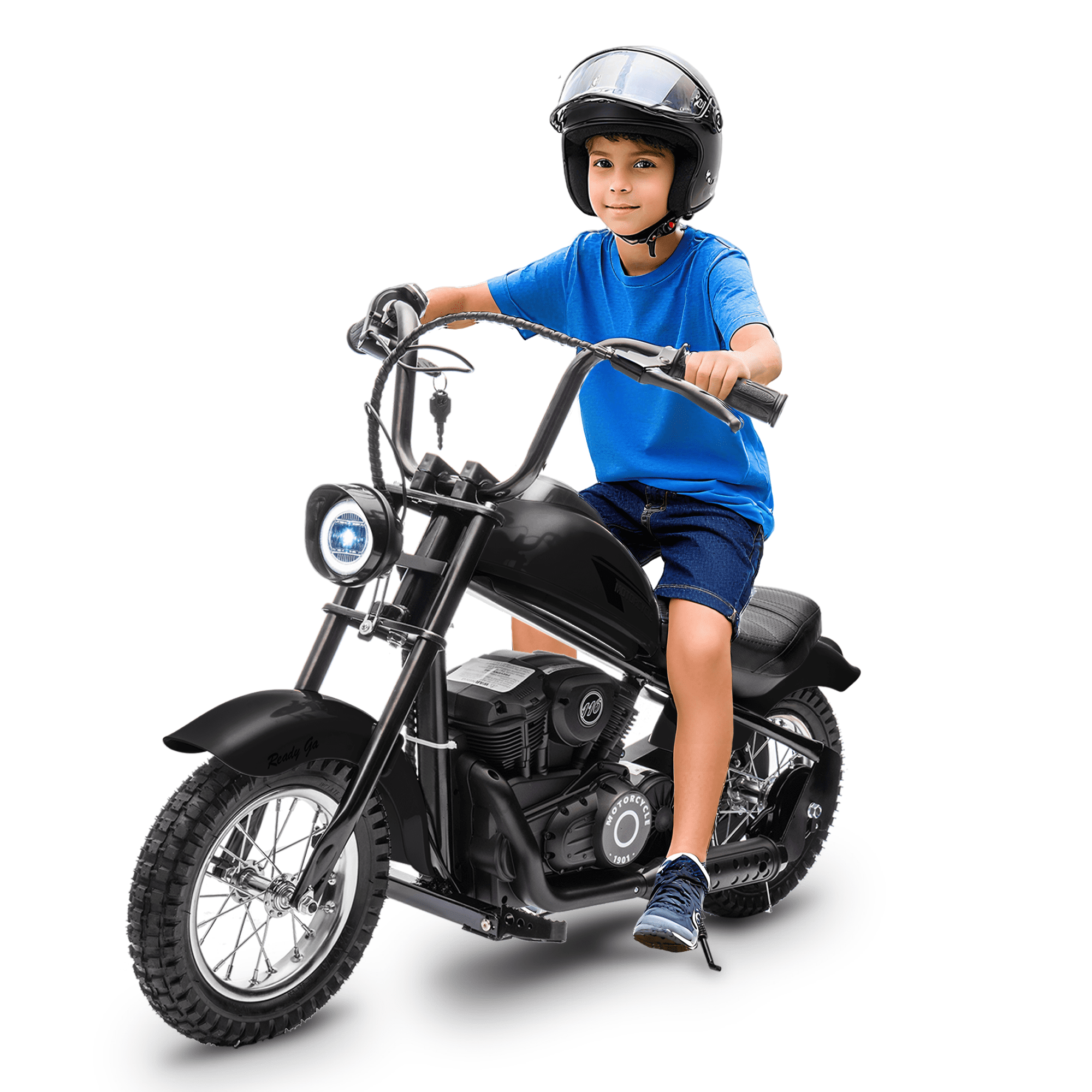 Roromall 24V Electric Dirt Bike, 250W Electric Motorcycle w/LED Light, Leather Seat- 2 Speed Max Up to 14MPH & 60 Minutes Continuous Motorbike