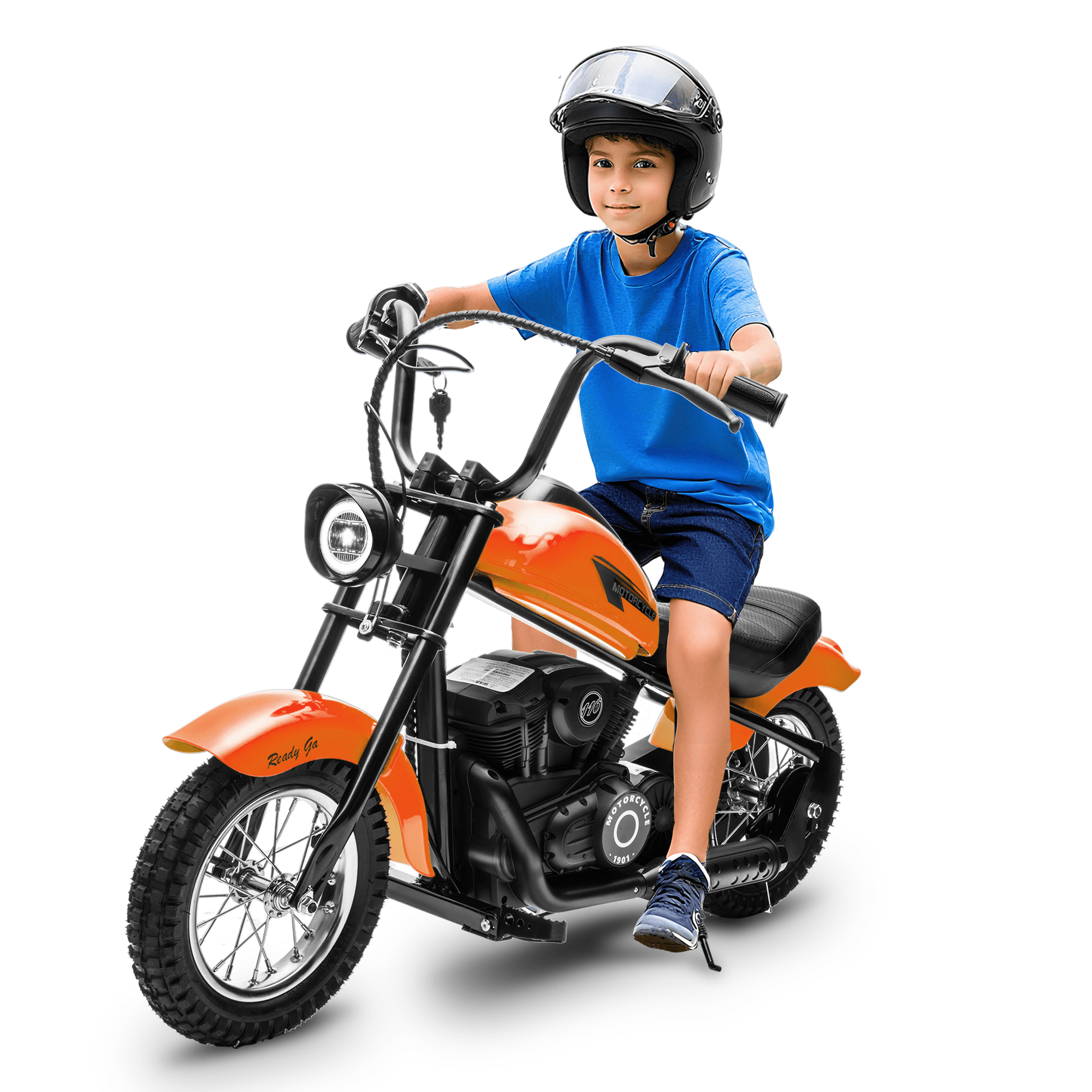 Roromall 24V Electric Dirt Bike, 250W Electric Motorcycle w/LED Light, Leather Seat- 2 Speed Max Up to 14MPH & 60 Minutes Continuous Motorbike