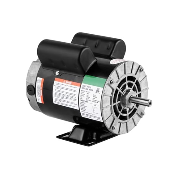 Roromall 2HP Heavy Duty SPL Air Compressor Motor 230V 15.0A 3450RPM, 56 Frame Electric Motor with 5/8" Keyed Shaft, 1.88" Shaft Length, Dual CW/CCW Rotation for Industrial/Workshop