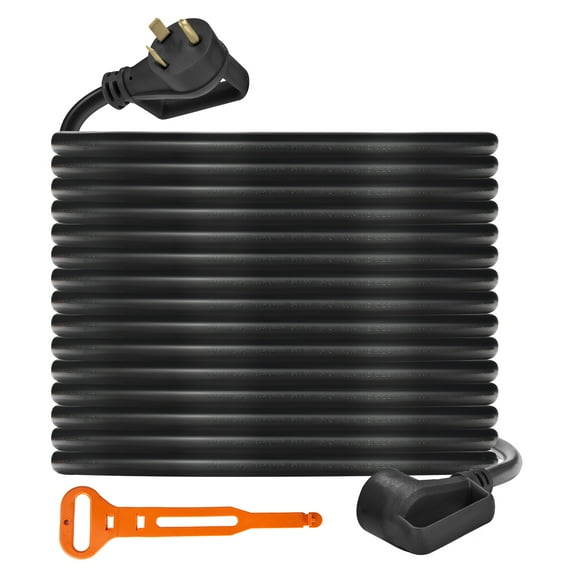 Roromall 30 Amp RV Extension Cord, 25ft/50ft/100ft High Performance & Reliability, Ergonomic Grip Handle, Weather Resistant, LED Power, ETL Listed