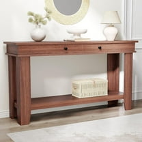 Roromall 54" Wood Console Table with 2 Drawers & Lower Shelf, Farmhouse Sofa Table for Entryway, Hallway, Living Room, Behind Couch