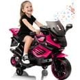 thumbnail image 1 of Roromall 6V Ride On Motorcycle, Battery Powered Ride On Toys w/Treaded Tires, Working Headlight, Horn, Music, Training Wheels, Stable Electric Motorcycle, 1 of 9