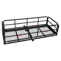 Roromall 750 lbs Folding Hitch Mount Cargo Carrier, Hitch-Mounted Cargo Basket, Rear Luggage Carrier for 2" Receiver, Heavy-Duty Luggage Storage for SUV, RV, Truck, and Trailer