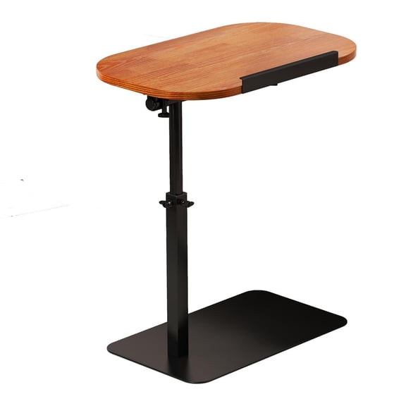 Roromall Adjustable Height End Table, Side Table Sofa Tray 360° Swivel Laptop Stand for Couch Recliner, C-Shaped Small Bedside Tables for Bedside Hospital Bed