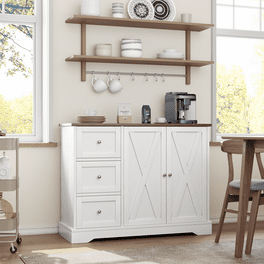 Bar Storage Cabinet With Removable Wine Rack, Wine Bar Buffet Cabinet With Storage Liquor Bar Buffet Sideboard Brown