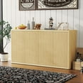 thumbnail image 1 of Roromall Fluted Buffet Cabinet, Mid Century Modern Sideboard Storage Cabinet with 4 Doors & Adjustable Shelves, Large Buffet Sideboard for Dining Room, Entryway, 1 of 8
