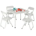 thumbnail image 1 of Roromall Folding Card Table and Chair Set of 5, Upholstered Folding Table and Chair Set, Portable Metal Frame Activity Table and Chairs Set for Eating, Reading, Playing, 1 of 8