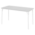 thumbnail image 1 of Roromall Folding Table, Portable Card Rectangle Table with Metal Frame, PU Leather Upholstered Table, for Dining Room, Living Room, Office, Camping, 1 of 7