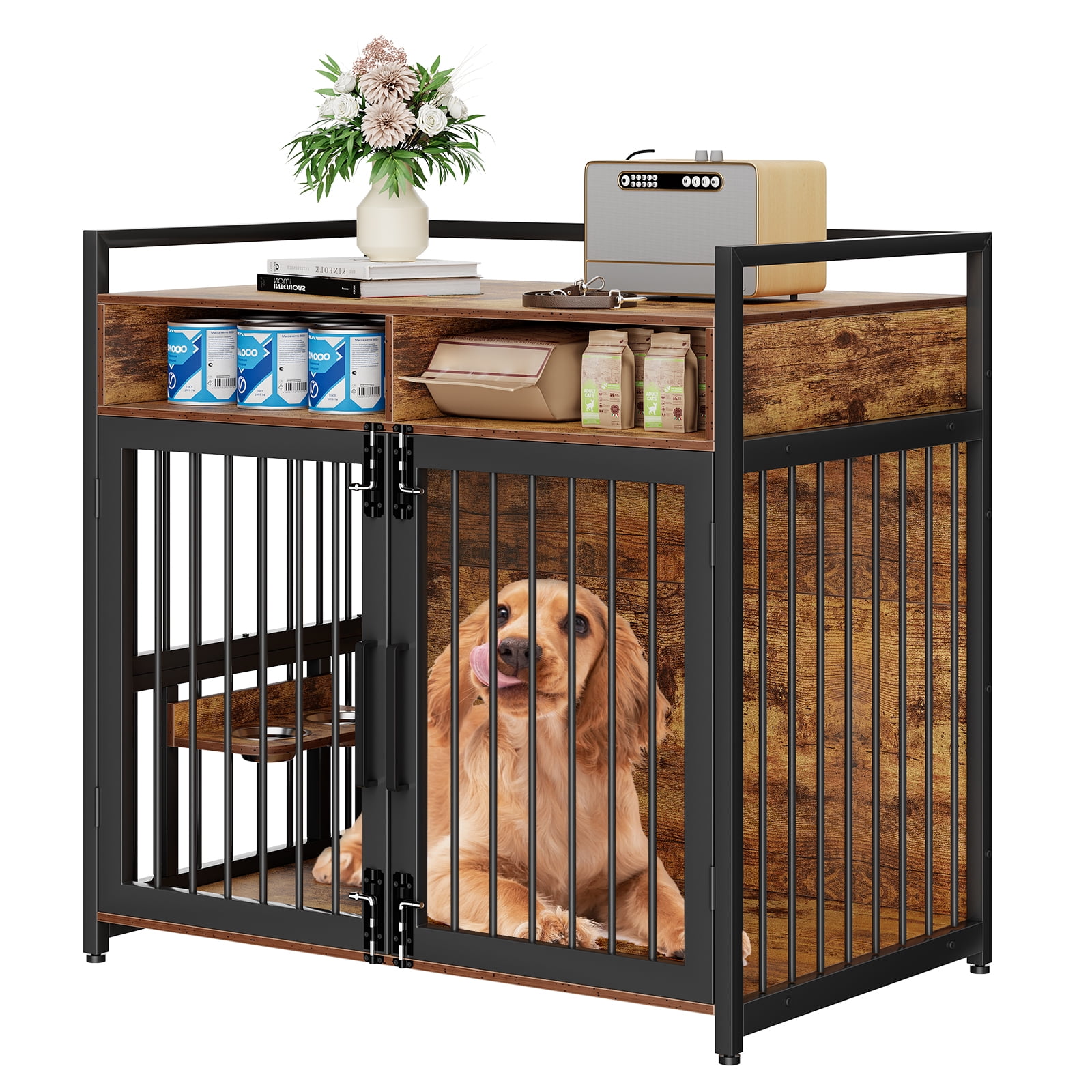 Roromall Furniture Style Dog Crate with Storage, Dog Crate Furniture ... - First Class Dog Crate With Storage Options