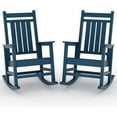 thumbnail image 1 of Roromall HDPE Outdoor Rocking Chairs Set of 2, Oversized Patio Rocking Chairs, All Weather Resistant Porch Rocker, Heavy Duty Front Plastic Rockers for Outside, 1 of 8