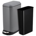 thumbnail image 1 of Roromall Heavy Duty Stainless Steel Commercial Kitchen Step Trash Can, Hands-Free Fingerprint-Resistant Soft Close Lid Trashcan, 1 of 8