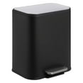 thumbnail image 1 of Roromall Kitchen Trash Can, Stainless Steel Garbage Can with Soft Close Lid Foot Pedal & Removable Inner Bucket, Rectangular Step On Waste Bin for Office Bedroom, 1 of 7