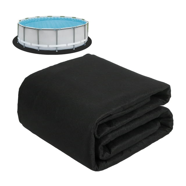 Roromall Pool Liners 15ft/18ft/24ft Round, Pool Pads for Above Ground Pools, Strong Geotextile Material Prevent Punctures by Roots, Rocks and Grass, Enhances Swimming Comfort