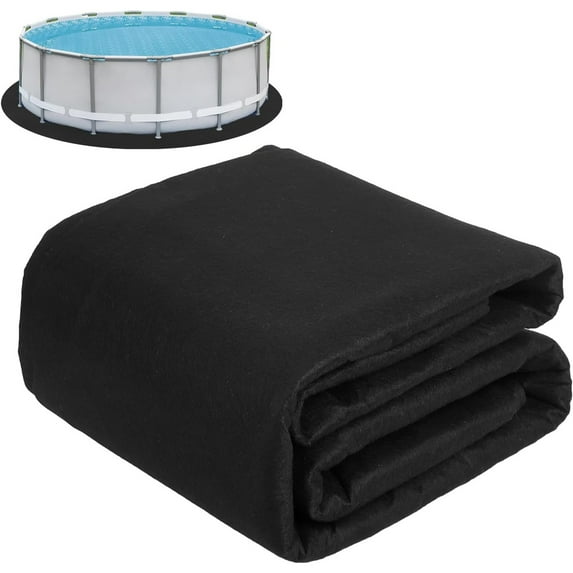 Roromall Pool Liners 15ft/18ft/24ft Round, Pool Pads for Above Ground Pools, Strong Geotextile Material Prevent Punctures by Roots, Rocks and Grass, Enhances Swimming Comfort