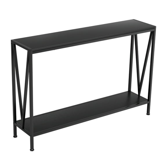 Roromall Sofa Console Table with Storage Shelf, Narrow Long Entryway Table Behind Couch for Living Room