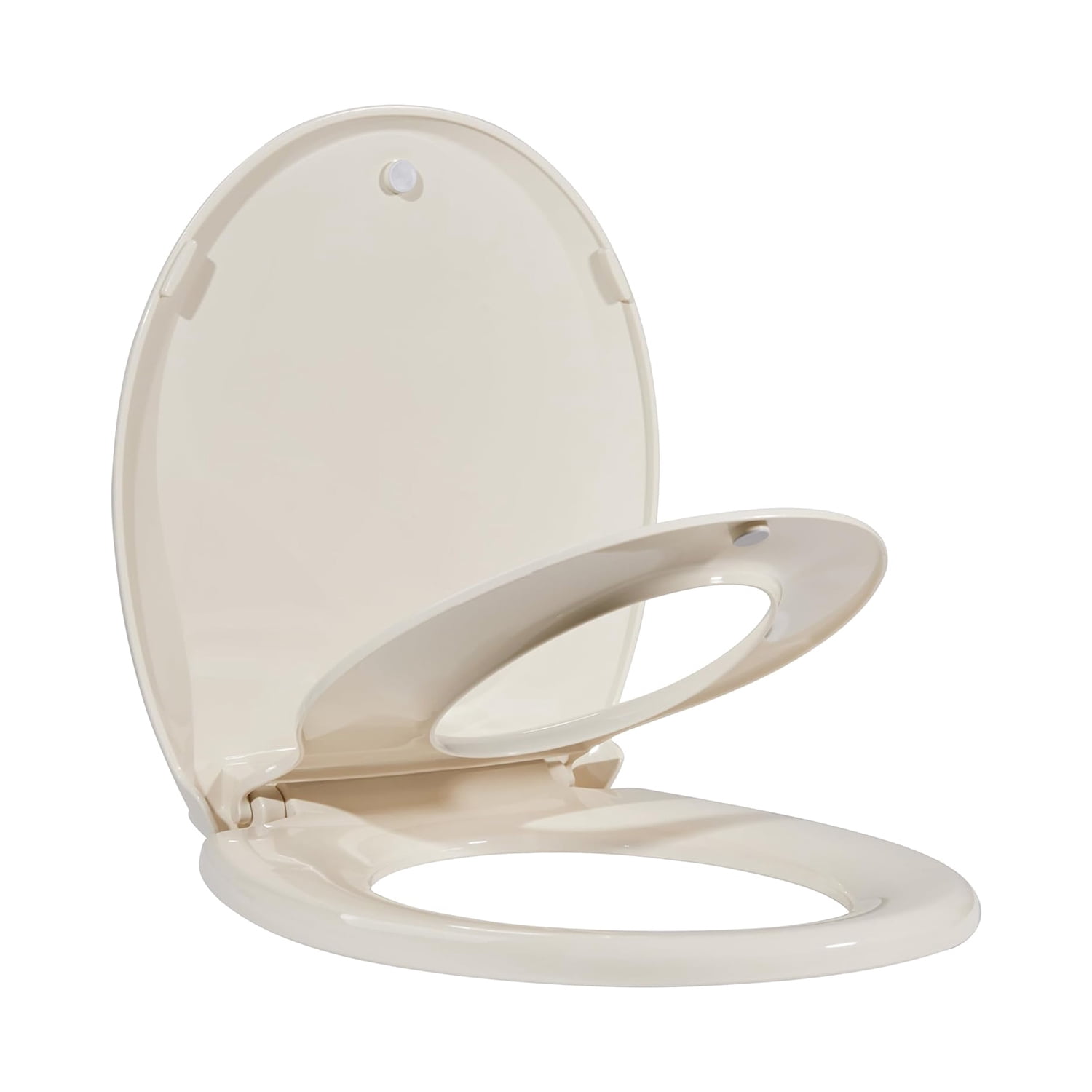 Roromall Toilet Seat, Round/Elongated Toilet Seat with Toddler Seat Built-in, Potty Training Toilet Seat Round Fits Both Adult and Child, with Slow Close and Magnets