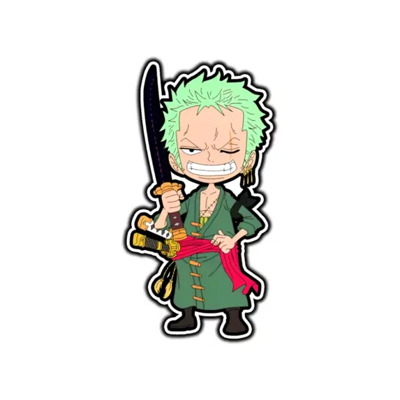 Roronoa Zoro Chibi Waterproof Sticker Phone Decal Water Bottle Stickers ...