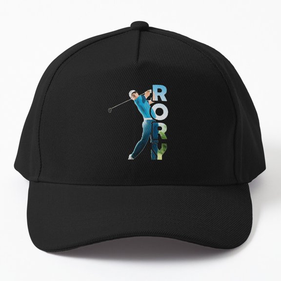 Rory McIlroy Golf Swing Baseball Hat, Course Action Graphic Design, Classic Everyday Cap
