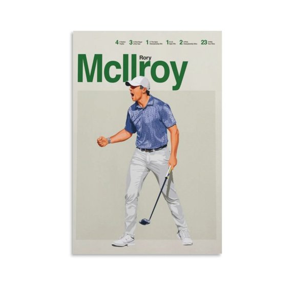 Rory Mcilroy Canvas Poster Artworks Picture Print Poster Wall Art Painting Canvas Gift Decor Home Posters Decorative 16x24inch(40x60cm)