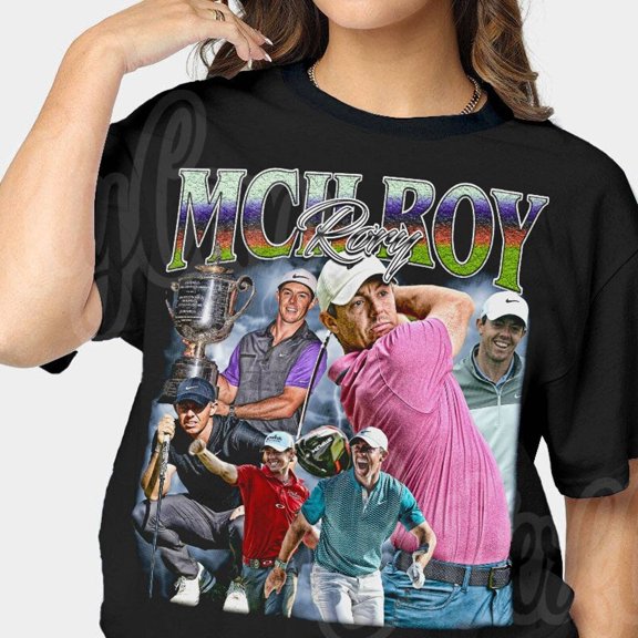 Rory Mcllroy Shirt Vintage Bootleg Graphic Tee Rory Mcllroy T-Shirt Sport Sweats