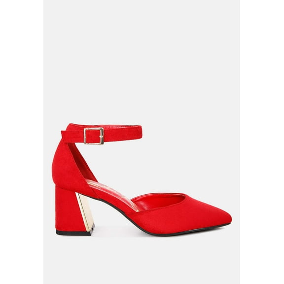 Rory Metallic Sling Detail Block Heel Sandals