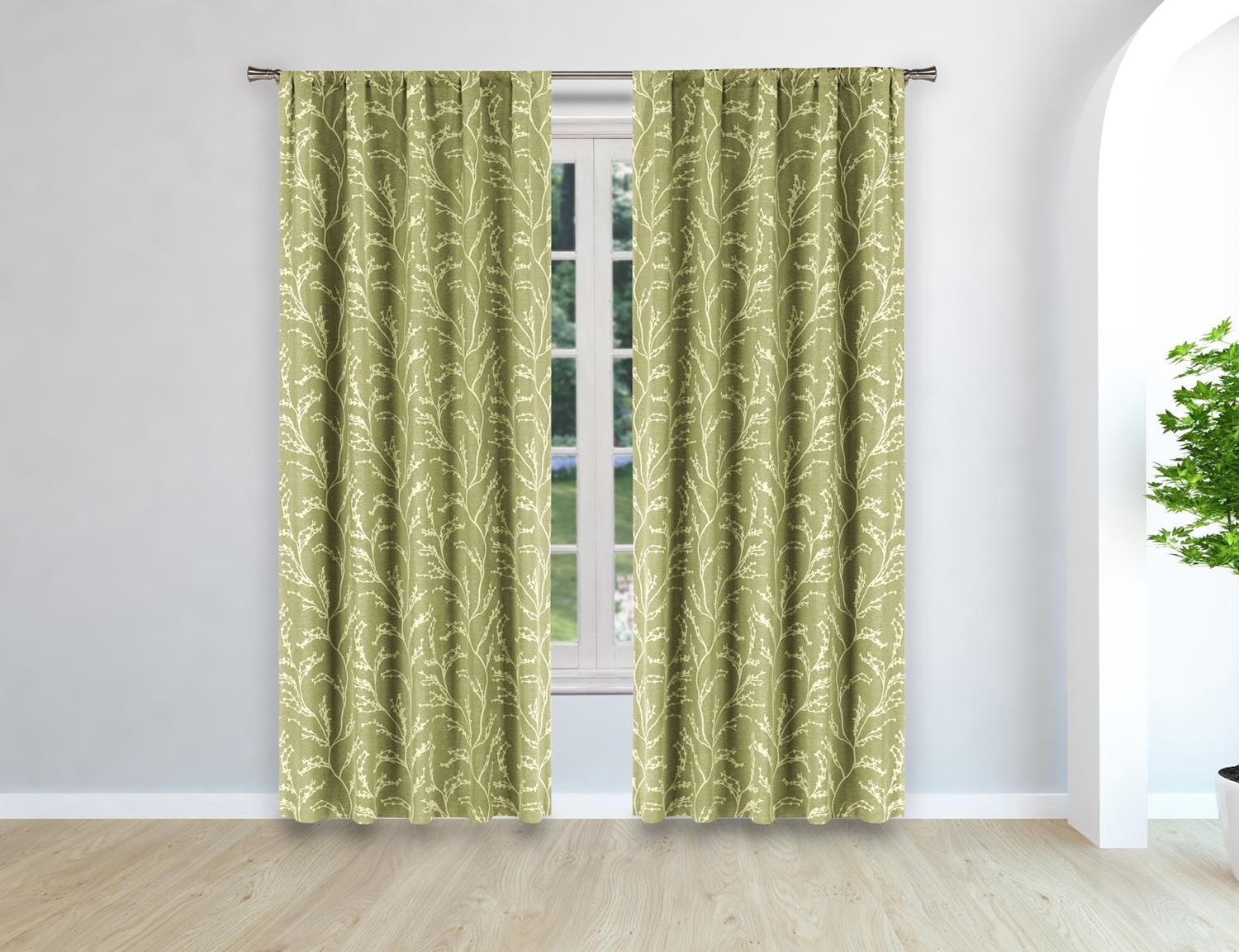 RoryFaux Woven Branches Window Curtain