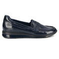 thumbnail image 1 of Ros Hommerson Dannon Women's Loafer Slip-on Shoes In Navy Crinkle Patent, 1 of 7